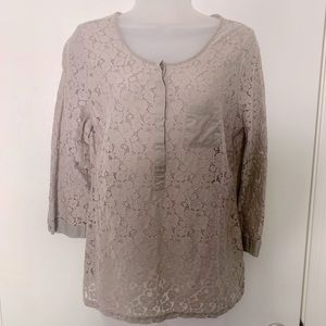 The Limited, Beige/Taupe, Lacey 3/4 Sleeve, Small
